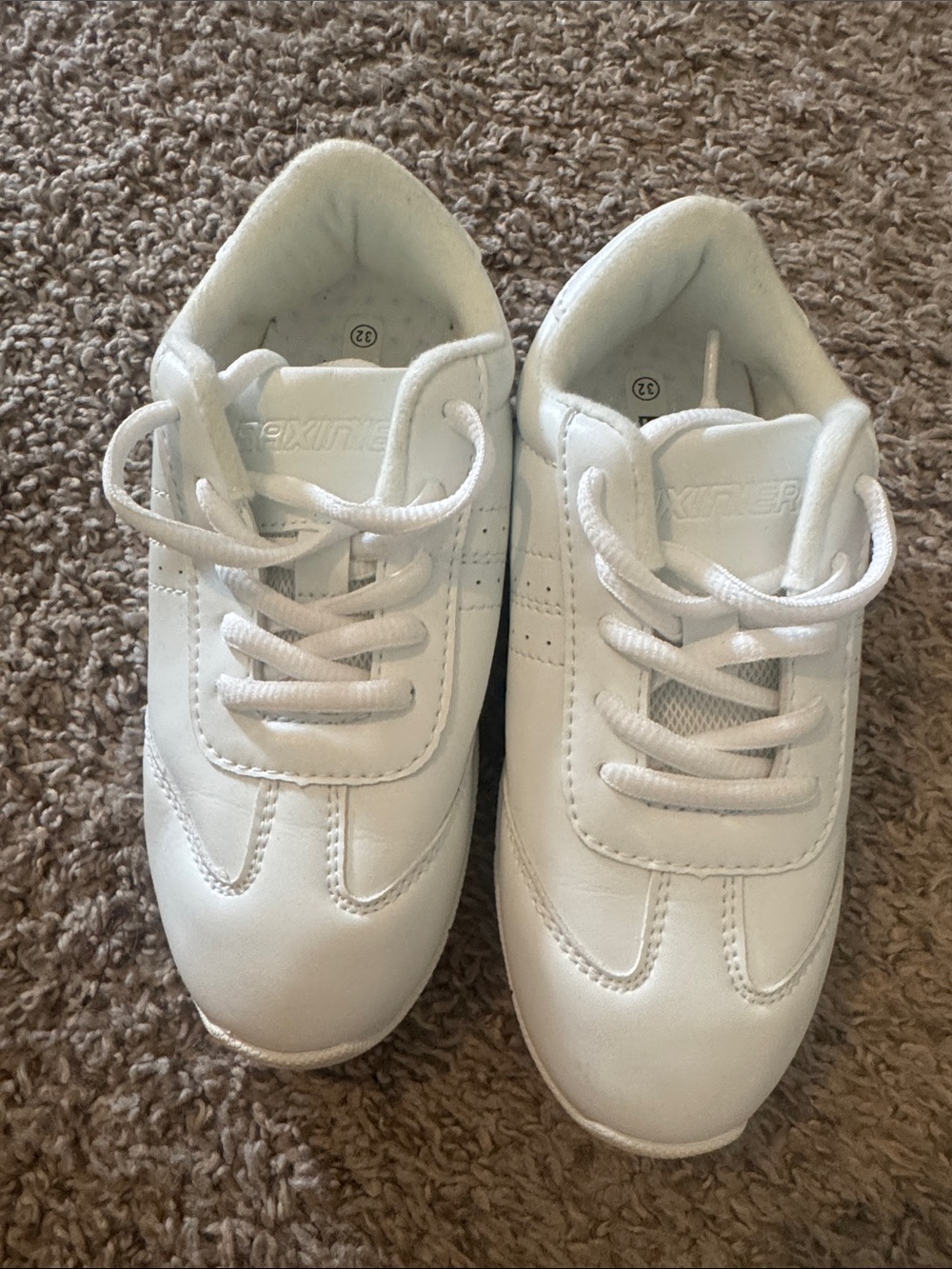 Kids White Lace-Up Sneakers for Everyday Play